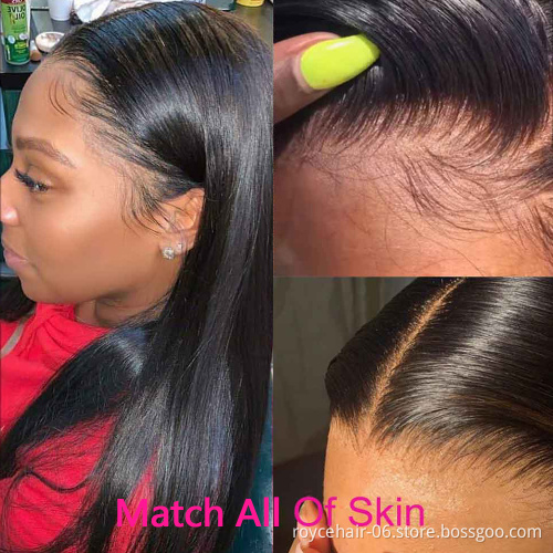 Ear to Ear Thin Skin Invisible Lace Frontal Swiss Film Transparent HD Lace Frontal with Pre plucked Hairline